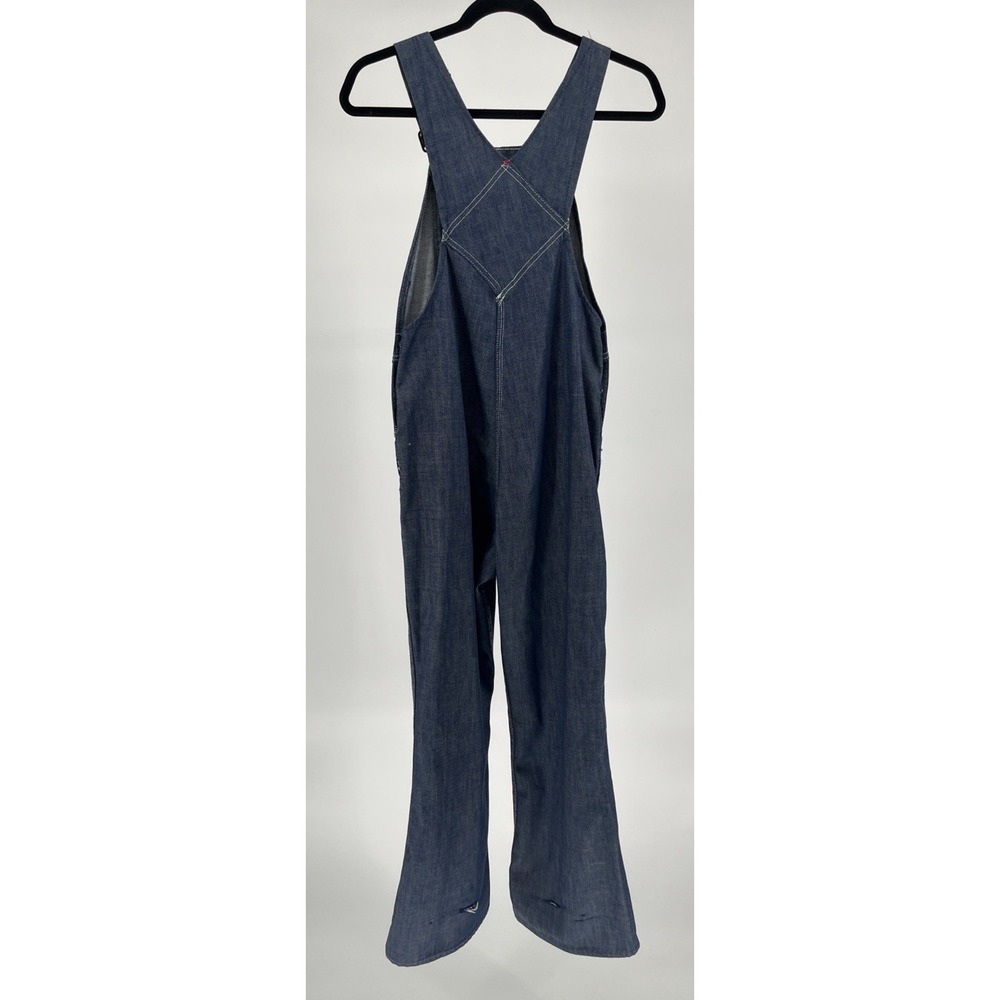 Vintage Union Made Womens Denim Overalls Bib Blue Wash Straight Leg Sz Small - Picture 4 of 10